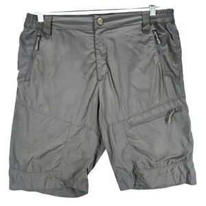 Mier Cargo Shorts M Men 34x10 Gray Hiking Camping Nylon Stretch Utility 21" READ